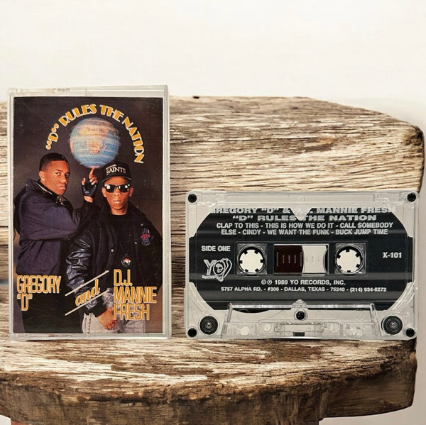 •GREGORY “D” AND D.J. MANNIE FRESH - “D” RULES THE NATION• ~1989 OG PRESSING~ (HTF CASSETTE TAPE)