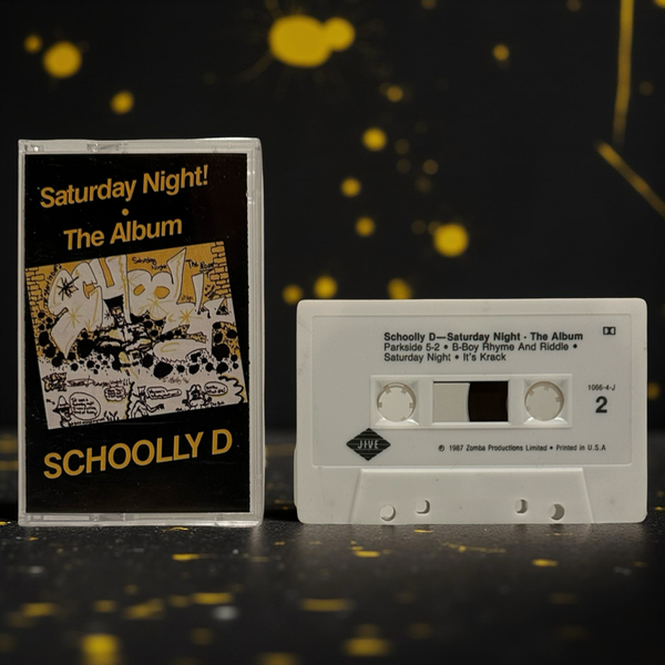 •SCHOOLLY D - SATURDAY NIGHT - THE ALBUM• ~1987 OG PRESSING~ (CASSETTE TAPE)