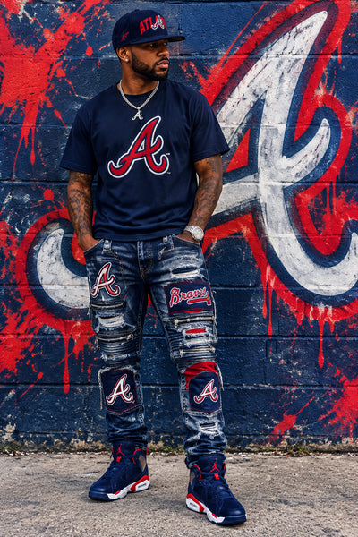 *ATLANTA BRAVES* ~Corduroy~ snapback hat by Mitchell & Ness