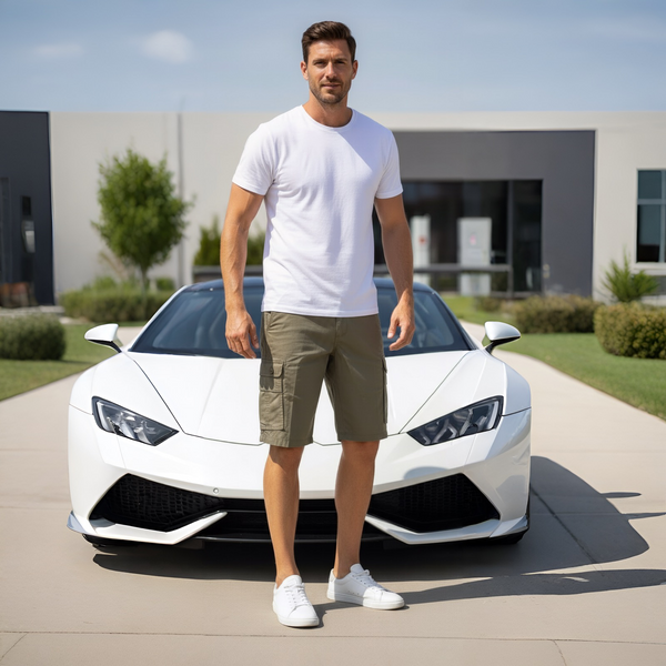 *ECKO UNLIMITED* (TAN) CARGO SHORTS (WAIST 32”)