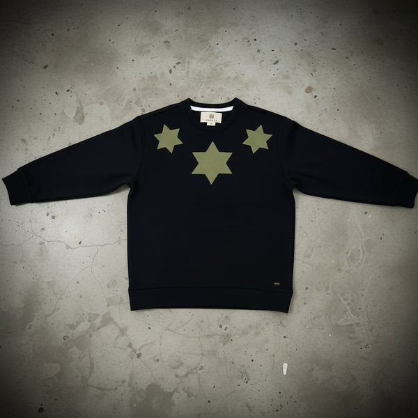 *OFFICIAL BOB MARLEY* CLOTHING LINE (BLACK) CREWNECK SWEATSHIRTS (STAR)