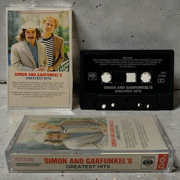•SIMON AND GARFUNKLE’S ~ GREATEST HITS• ~1972 OG CANADIAN REPRESSING~ (CASSETTE TAPE) (BLACK SHELL)