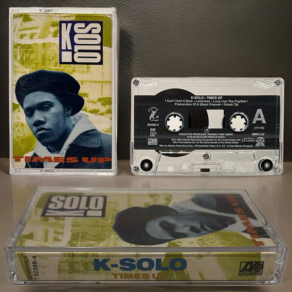 •K-SOLO ~ TIME’S UP• ~1992 OG PRESSING~ (CASSETTE TAPE)