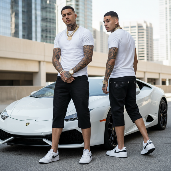 *REFLEX* DENIM SHORTS FOR MEN (WAIST 32'')