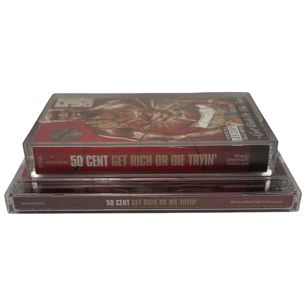 •50 CENT - GET RICH OR DIE TRYING• ~2003 OG PRESSINGS~ (CD & CASSETTE TAPE)