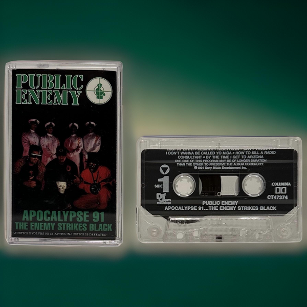 •PUBLIC ENEMY ~ APOCALYPSE 91… THE ENEMY STRIKES BLACK• ~1991 OG PRESSING~ (CASSETTE TAPE) (2)