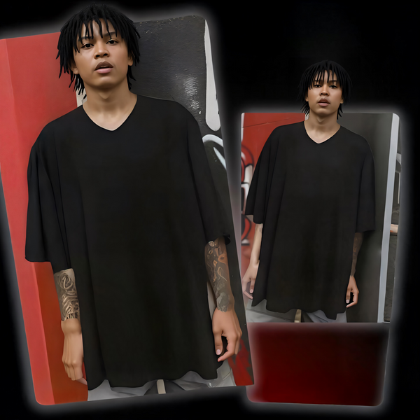 ^CUSTOM MADE^ (BLACK) 7XL-8XL SHORT SLEEVE T-SHIRTS (UNISEX)