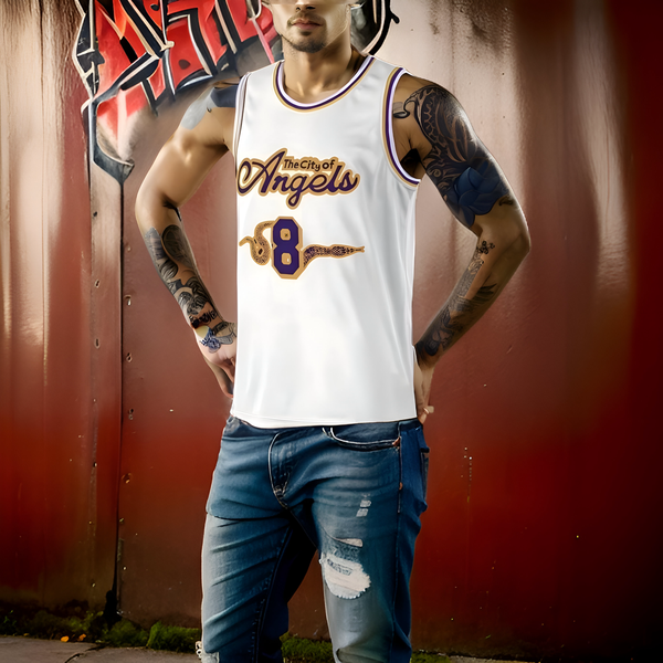 ^THE CITY OF ANGELES^ ~8/24~ Basketball Jerseys (Stitched Logos & Numbers)