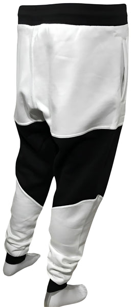 ^CHIEF V3R$@C3^ (BLACK/WHITE) JOGGER SWEATPANTS (TWO TONE) (CUT & SEW)