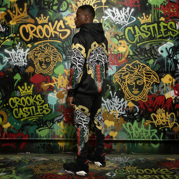 •CROOKS & CASTLES• JOGGER SWEATSUITS (FLEECY SOFT LINED) (1 of 1 Sample)