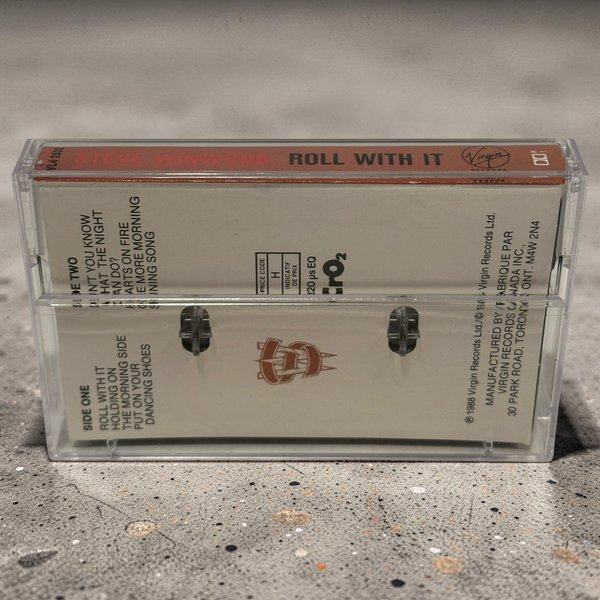 •STEVE WINWOOD ~ ROLL WITH IT• ~1988 OG CANADIAN PRESSING~ (CASSETTE TAPE)