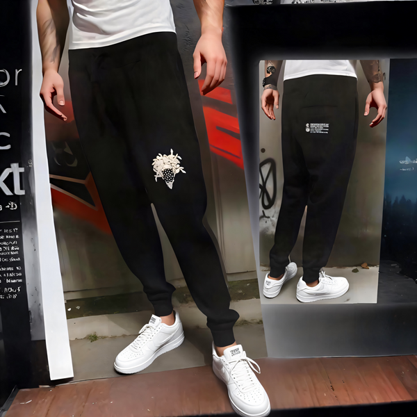 ^CROOKS & CASTLES^ (BLACK) ~BANDUSA~ JOGGER SWEATPANTS