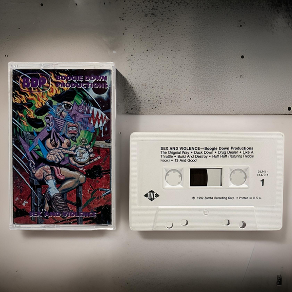 •BOOGIE DOWN PRODUCTIONS ~ SEX AND VIOLENCE• ~1992 OG PRESSING~ (CASSETTE TAPE) (2)
