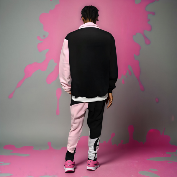 ^CHAMPION CHIEF^ LUXURY (PINK-MULTI) TRACKSUITS (UNISEX) (CUT & SEW)