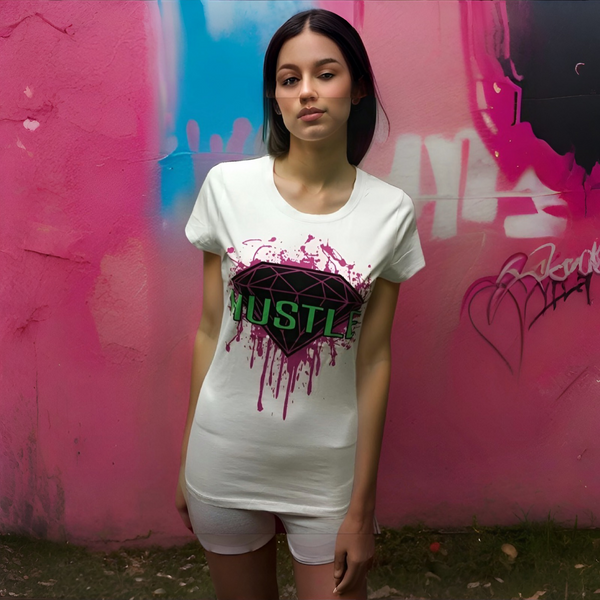 ^HUSTLE / DIAMOND^ WOMEN'S SHORT SLEEVE T-SHIRTS