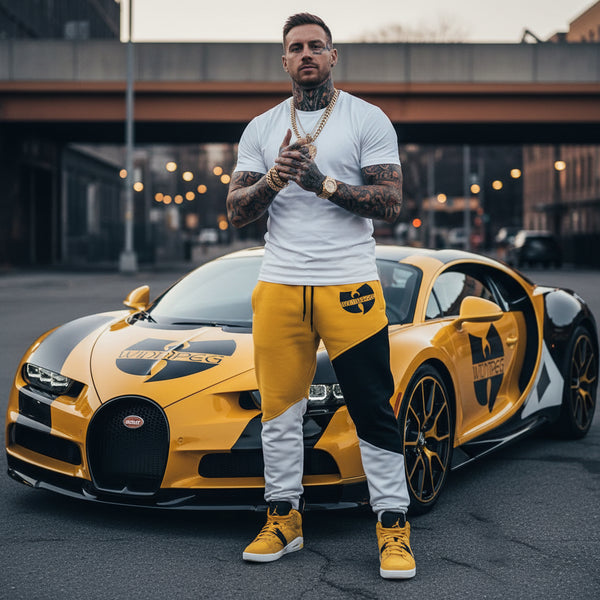 *WU-WINNIPEG* (3 TONE) •JOGGER SWEATPANTS• (EMBROIDERED LOGO)