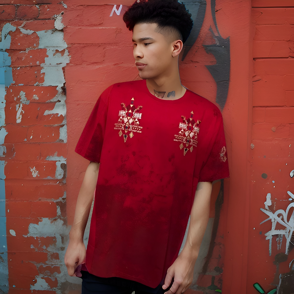 ^8IGHTH DSTRKT^ (RED) ~EMBROIDERED LOGOS~ SHORT SLEEVE T-SHIRTS