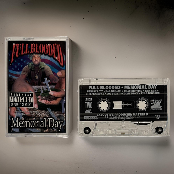 •FULL BLOODED ~ MEMORIAL DAY• ~1998 OG PRESSING~ (NO LIMIT) (CASSETTE TAPE)