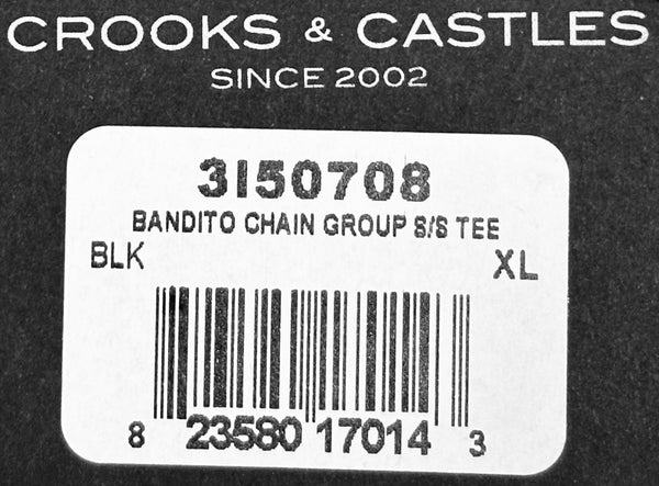 *CROOKS & CASTLES* (BLACK) ~BANDITO CHAIN GROUP~ SHORT SLEEVE T-SHIRTS
