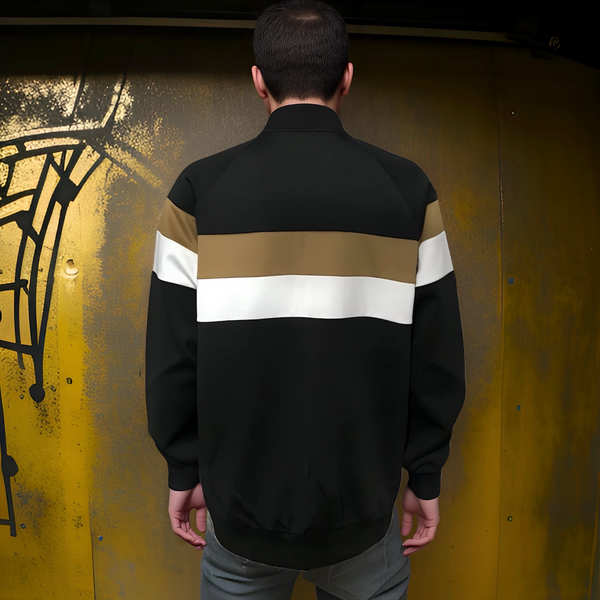 ^HUSTLE GANG^ (BLACK-MULTI) ZIP UP TRACK JACKETS