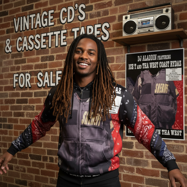 •DJ ALADDIN FEAT. ICE T AND THE WEST COAST RIDAZ ~ $PORT YA VEST IN THA WEST• ~1997 OG PRESSING~ (CASSETTE TAPE)