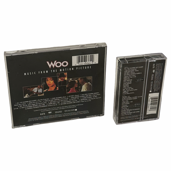 •WOO - MUSIC FROM THE MOTION PICTURE• ~1998 OG PRESSINGS~ (CD & CASSETTE TAPE)