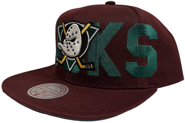 *Anaheim Mighty Ducks* snapback hats by Mitchell & Ness