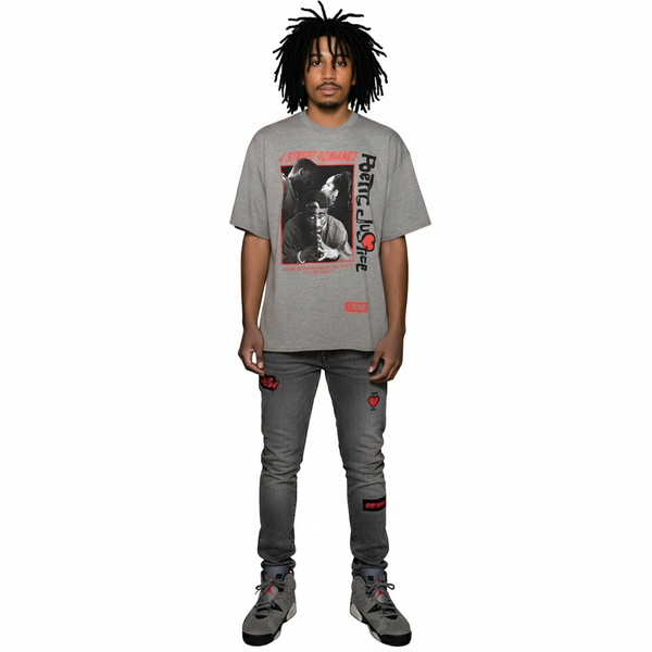 ^POETIC JUSTICE^ (GREY) OFFICIALLY LICENSED MOVIE T-SHIRTS