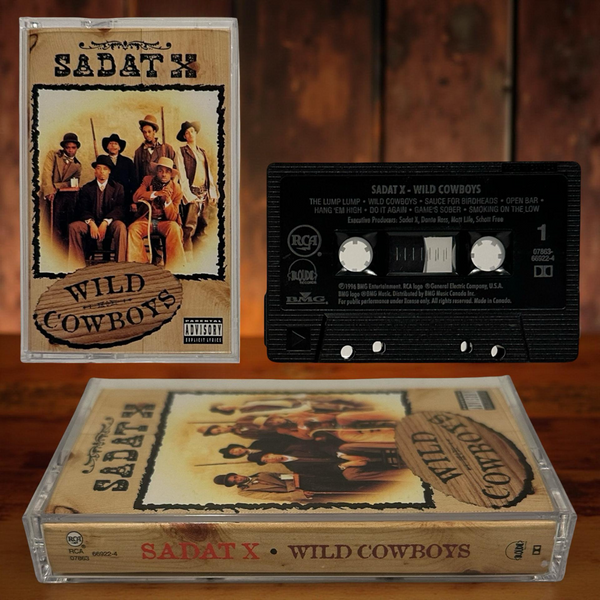 •SADAT X - WILD COWBOYS• ~1996 OG CANADIAN PRESSING~ (CASSETTE TAPE) (BLACK SHELL)