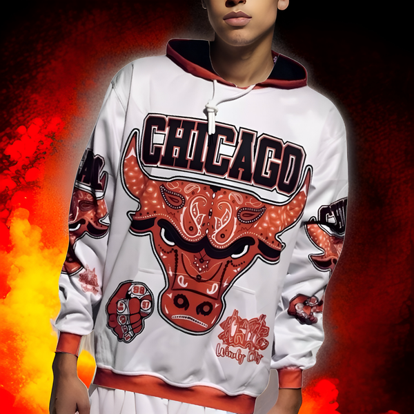 ^CHICAGO^ PULLOVER HOODIES (FLEECY LINED)