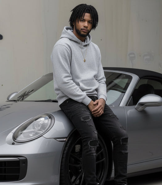 *COTTON BEST* (GREY) PULLOVER HOODIES ~HIGH GRADE COTTON BLENDS~