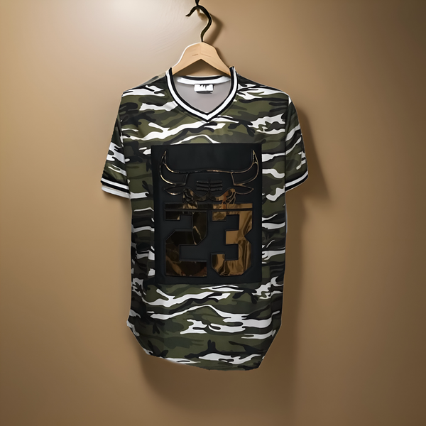 ^23^ ~3D GOLD FOIL~ CAMOUFLAGE SHORT SLEEVE T-SHIRT