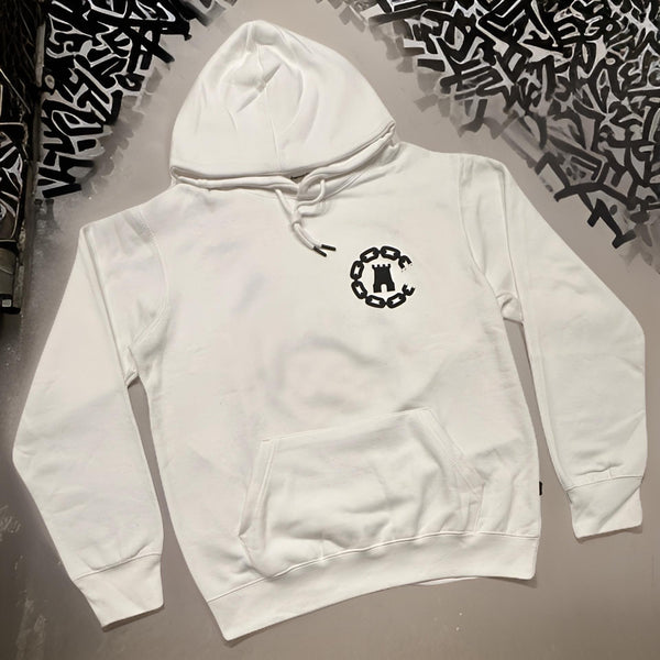 *CROOKS & CASTLES* (WHITE) ~JAWS TRIBUTE~ HOODIES FOR MEN