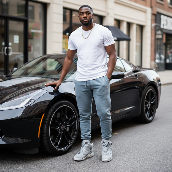 *THE RAW UNCUT* (GREY) ~OPEN LEG~ •LIGHTWEIGHT SWEATPANTS•