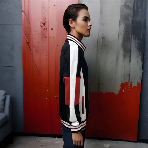 ^UCXX^ (BLACK-RED) ZIP UP TRACK JACKET (ACTIVEWEAR)