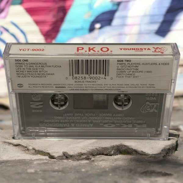 •P.K.O. - ARMED & DANGEROUS• ~1990 OG PRESSING~ (CASSETTE TAPE)