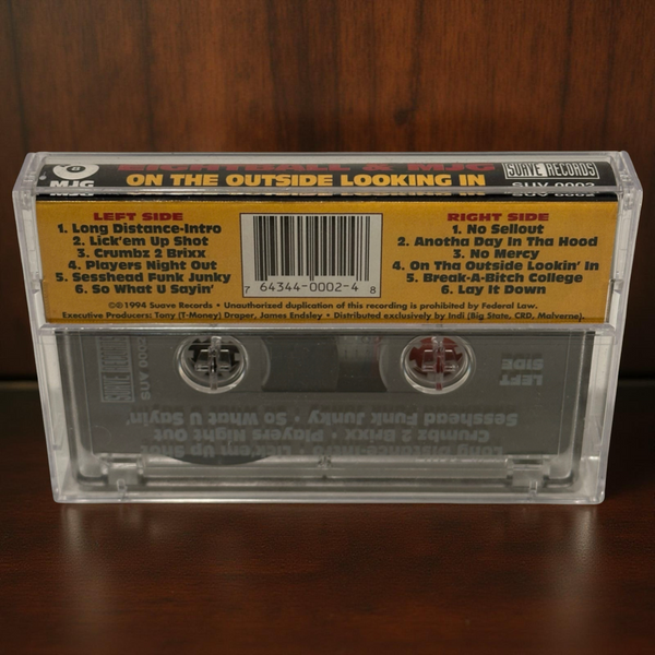 •EIGHTBALL & MJG - ON THE OUTSIDE LOOKING IN• ~1994 OG PRESSING~ (CASSETTE TAPE)