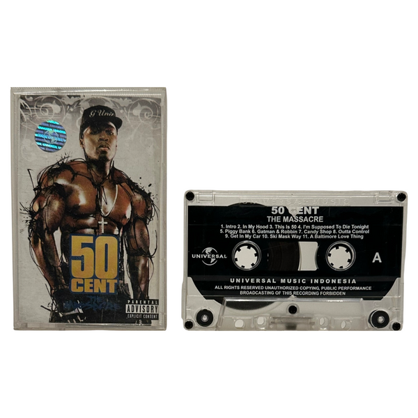 •50 CENT - THE MASSACRE• ~2005 OG PRESSINGS~ (CD & INDONESIAN CASSETTE TAPE)