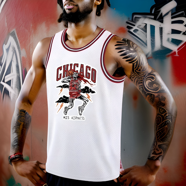 ^CHICAGO 23 HIS AIRNESS^ Basketball Jerseys (Stitched Logos & Numbers)