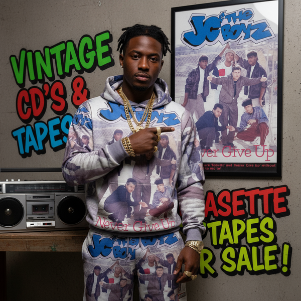 •JC & THE BOYZ ~ NEVER GIVE UP• ~1989 OG PRESSING~ (CASSETTE TAPE)