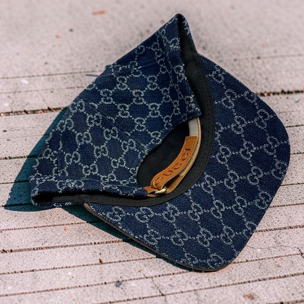 *Italian Dedigner* ~Denim soft shell v-crow strap back hat~