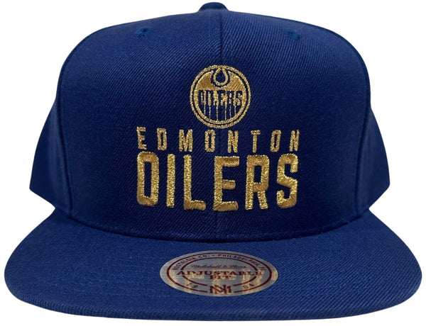 *Edmonton Oilers* (Blue) snapback hats by Mitchell & Ness