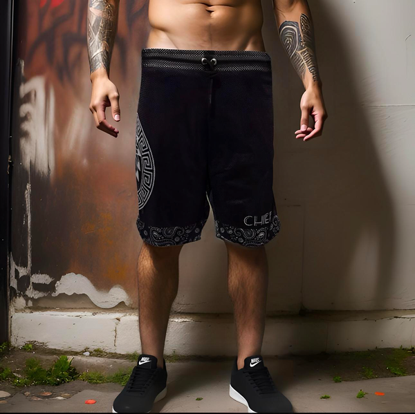 *CHIEFIN’* REVERSIBLE MESH BASKETBALL SHORTS (BIG WAIST SIZES)
