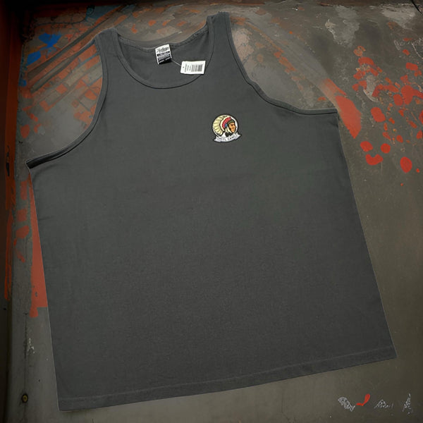 *HUSTLE GANG* (GREY-CHARCOAL) ~SIMPLE CHIEF~ TANK TOPS FOR MEN