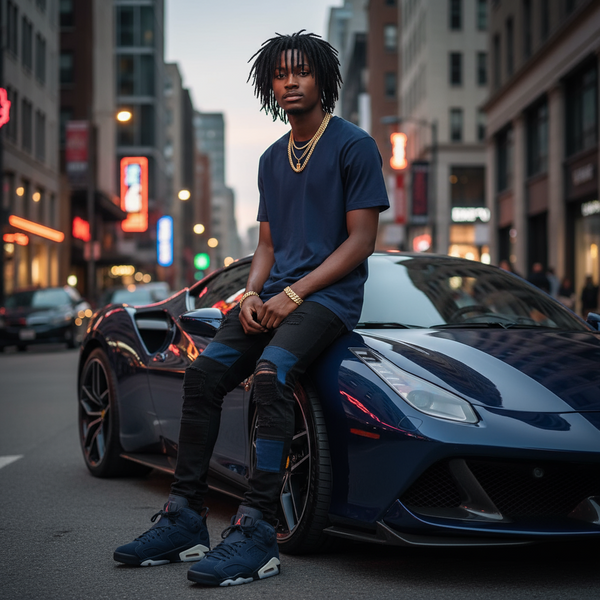 *NATURAL LIFE* (NAVY) ~FRONT POCKET~ •CASUAL SHORT SLEEVE T-SHIRTS FOR MEN•