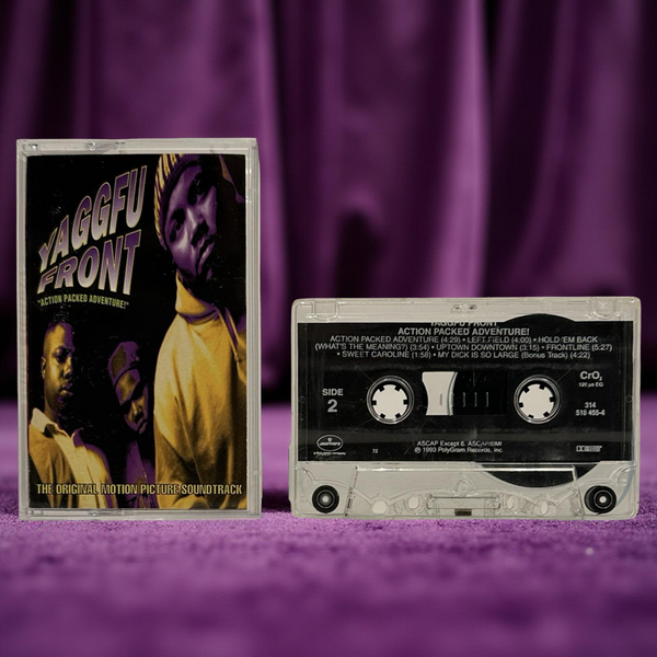 •YAGGFU FRONT - “ACTION PACKED ADVENTURE”!• ~1994 OG PRESSING~ (CASSETTE TAPE)