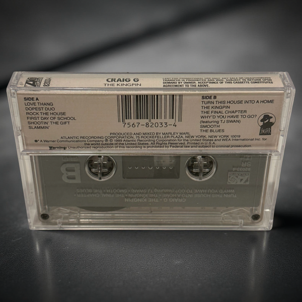 •CRAIG G - THE KINGPIN• ~1989 HTF PROMOTIONAL COPY~ (CASSETTE TAPE)