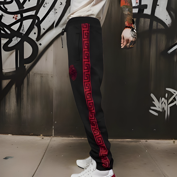 ^V3R$@C3^ (STYLE) (RED-BLACK) JOGGER SWEATPANTS