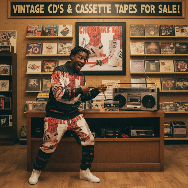 •CHRISTMAS RAP ~ VARIOUS ARTISTS• ~1987 OG PRESSING~ (CASSETTE TAPE)