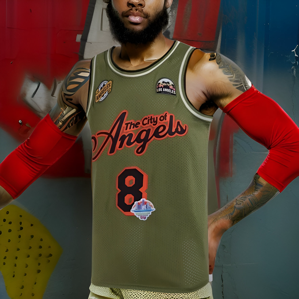 ^THE CITY OF ANGELS 8/24^ Basketball Jerseys (Stitched Logos & Numbers)